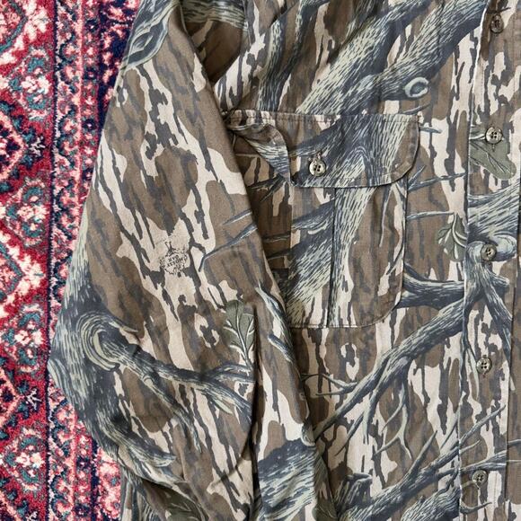 Vintage Mossy Oak Shirt Men’s Size Medium 21x30.5 Long Sleeve Treestand Camo - Picture 6 of 8